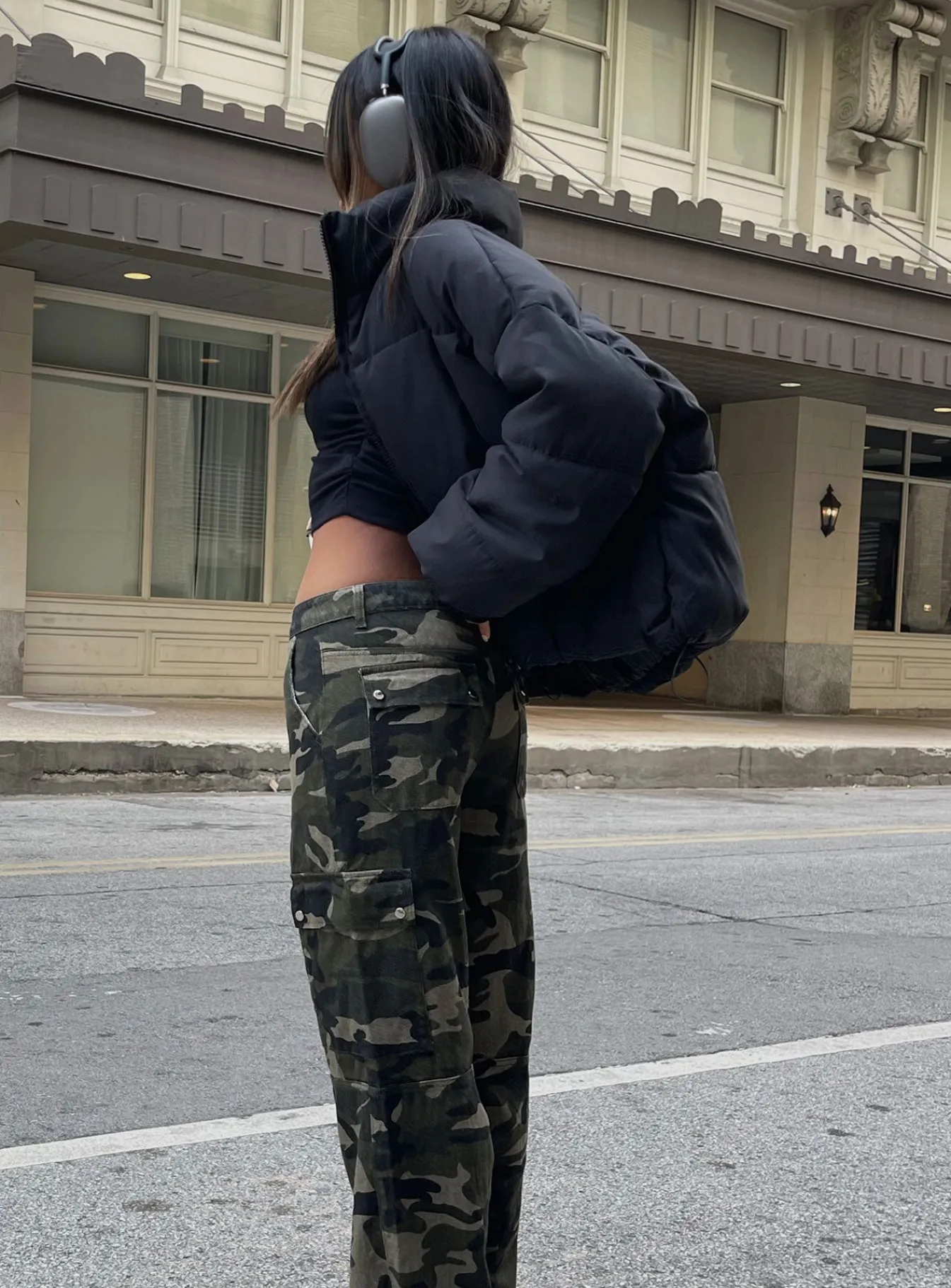 Princess Polly Fallout Mid Rise Cargo Pants Camouflage Khaki Fashion