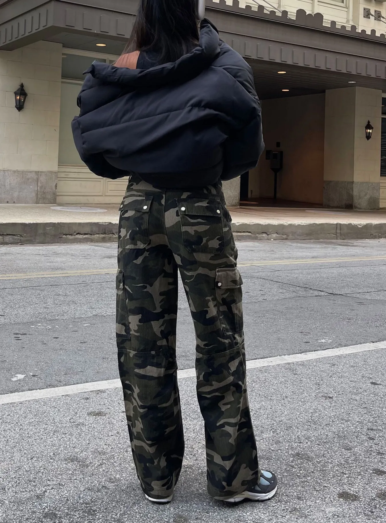 Princess Polly Fallout Mid Rise Cargo Pants Camouflage Khaki Fashion