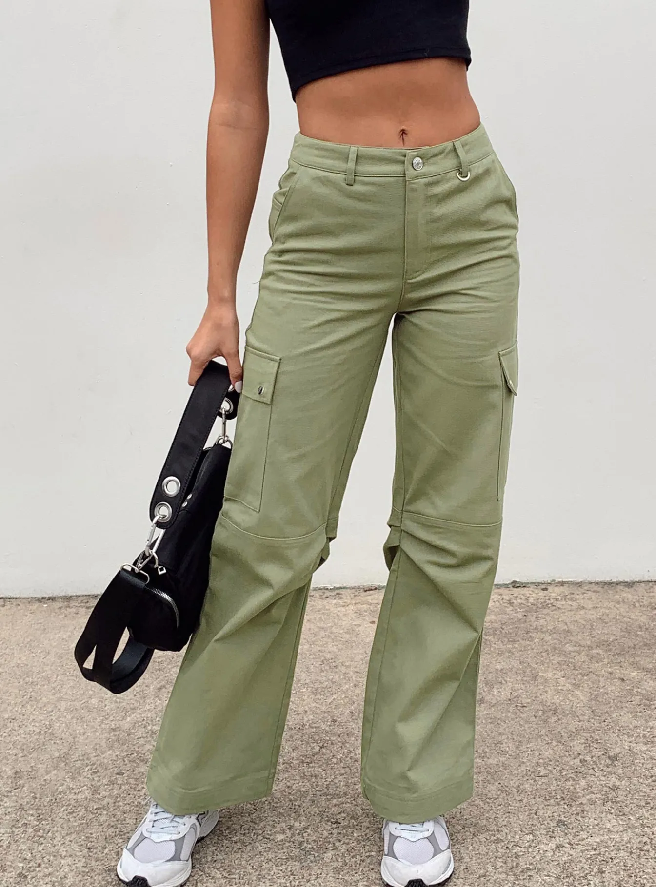 Princess Polly Fallout Mid Rise Cargo Pants Green Online