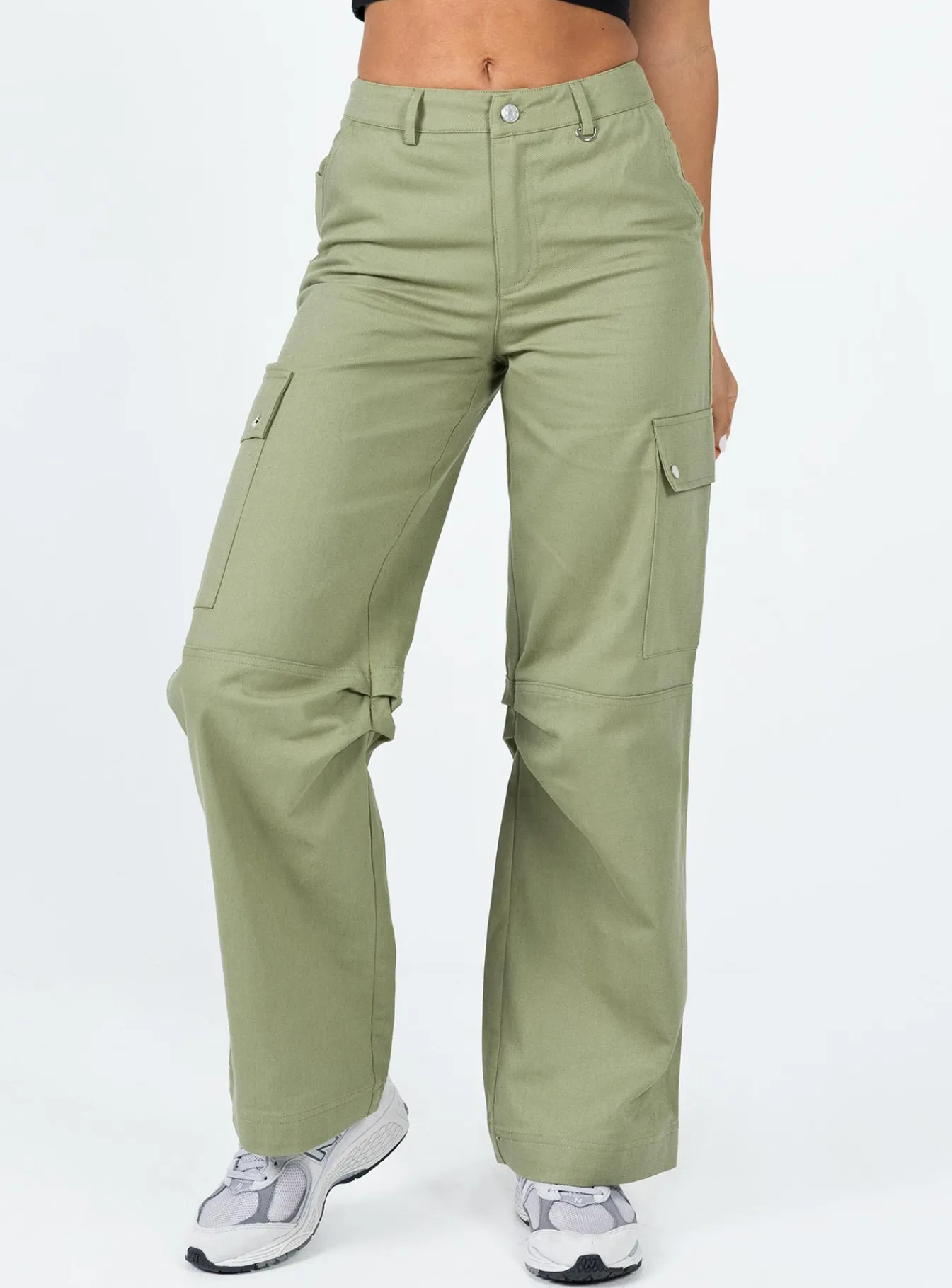 Princess Polly Fallout Mid Rise Cargo Pants Green Online