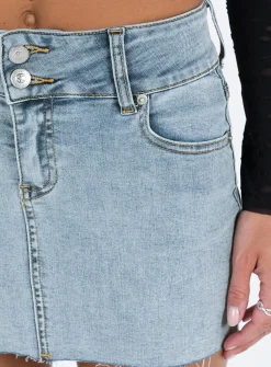 Princess Polly Fancimini Skirt Denim Hot