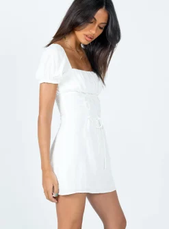 Princess Polly Fauci Mini Dress White New