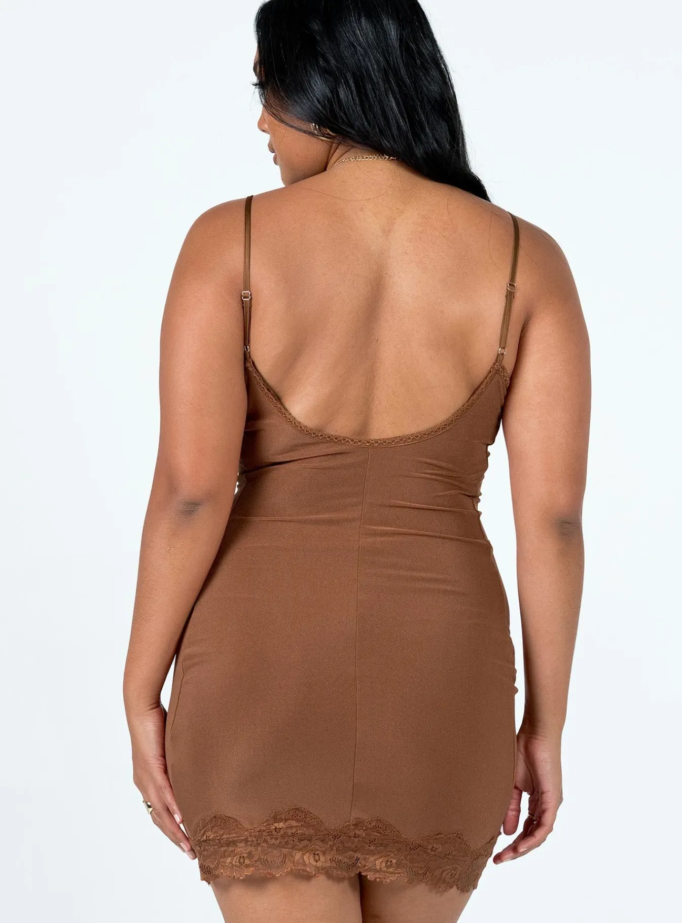 Princess Polly Fauna Mini Dress Brown Hot