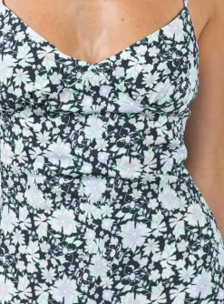 Princess Polly Fern Mini Dressfloral   Black Cheap
