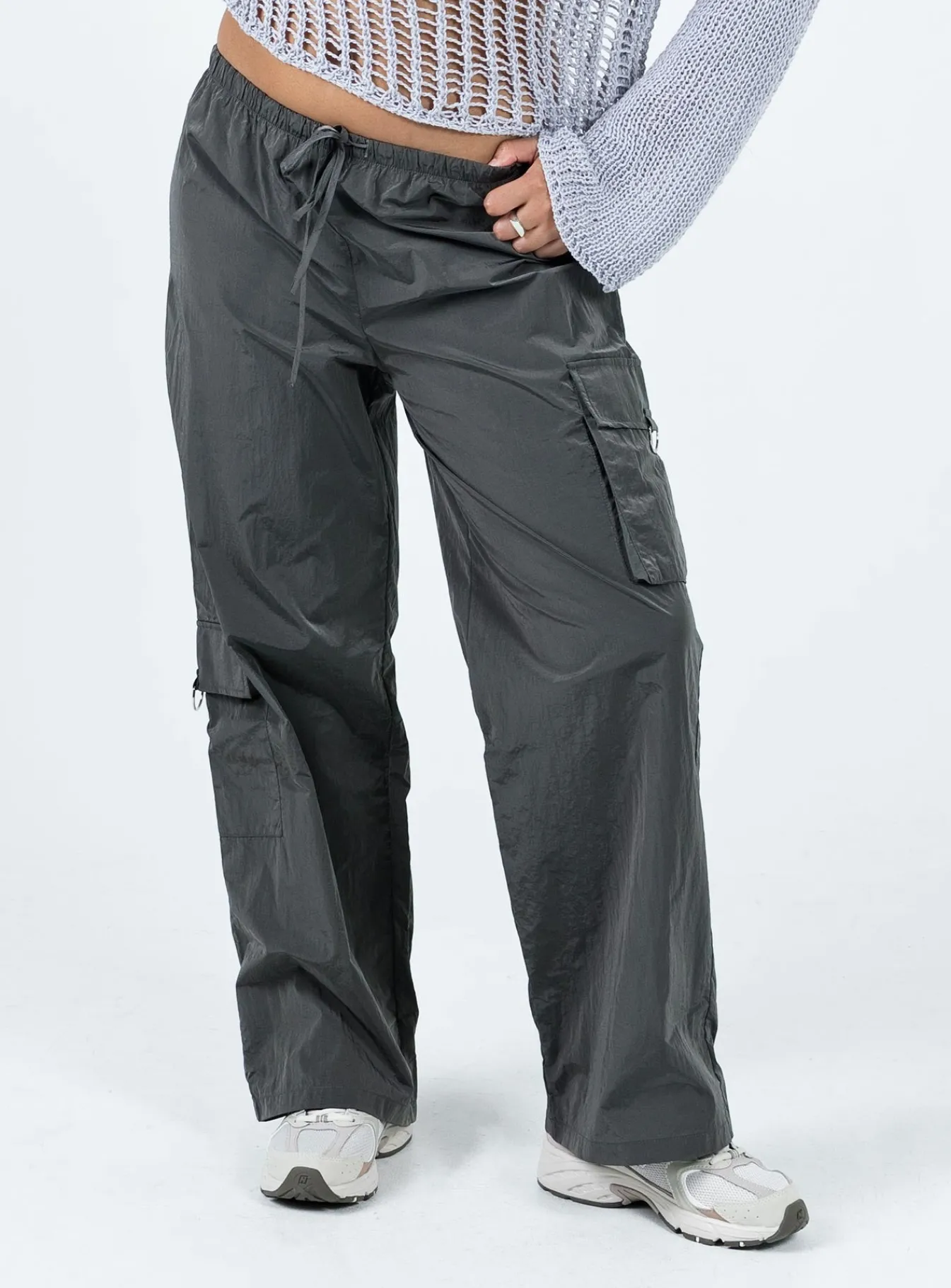 Princess Polly Fernando Parachute Pants Slate Cheap