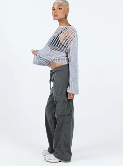 Princess Polly Fernando Parachute Pants Slate Cheap