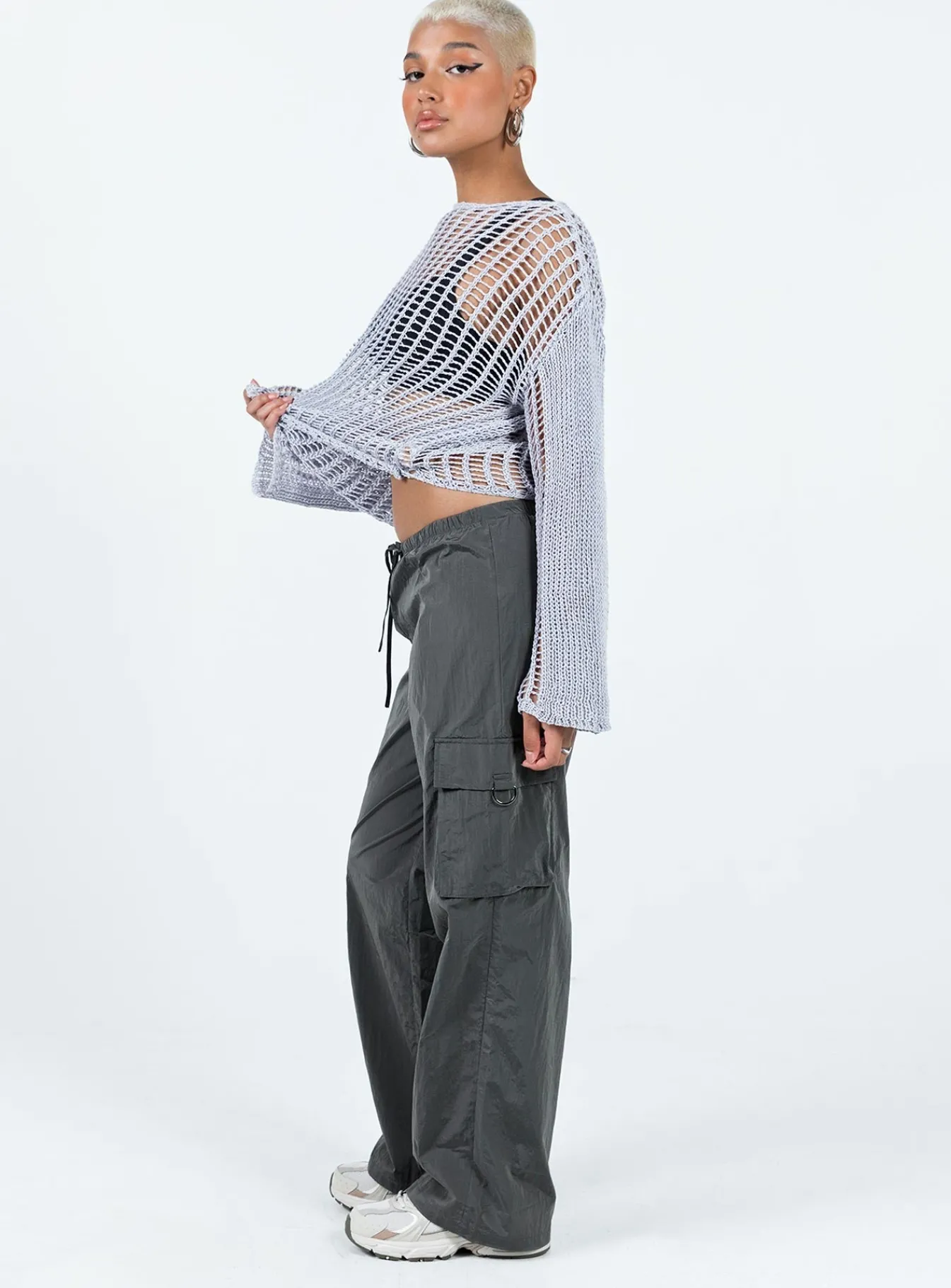 Princess Polly Fernando Parachute Pants Slate Cheap