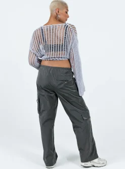 Princess Polly Fernando Parachute Pants Slate Cheap