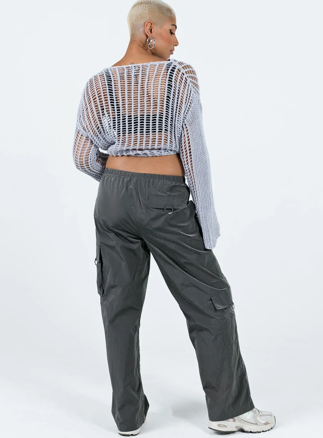 Princess Polly Fernando Parachute Pants Slate Cheap