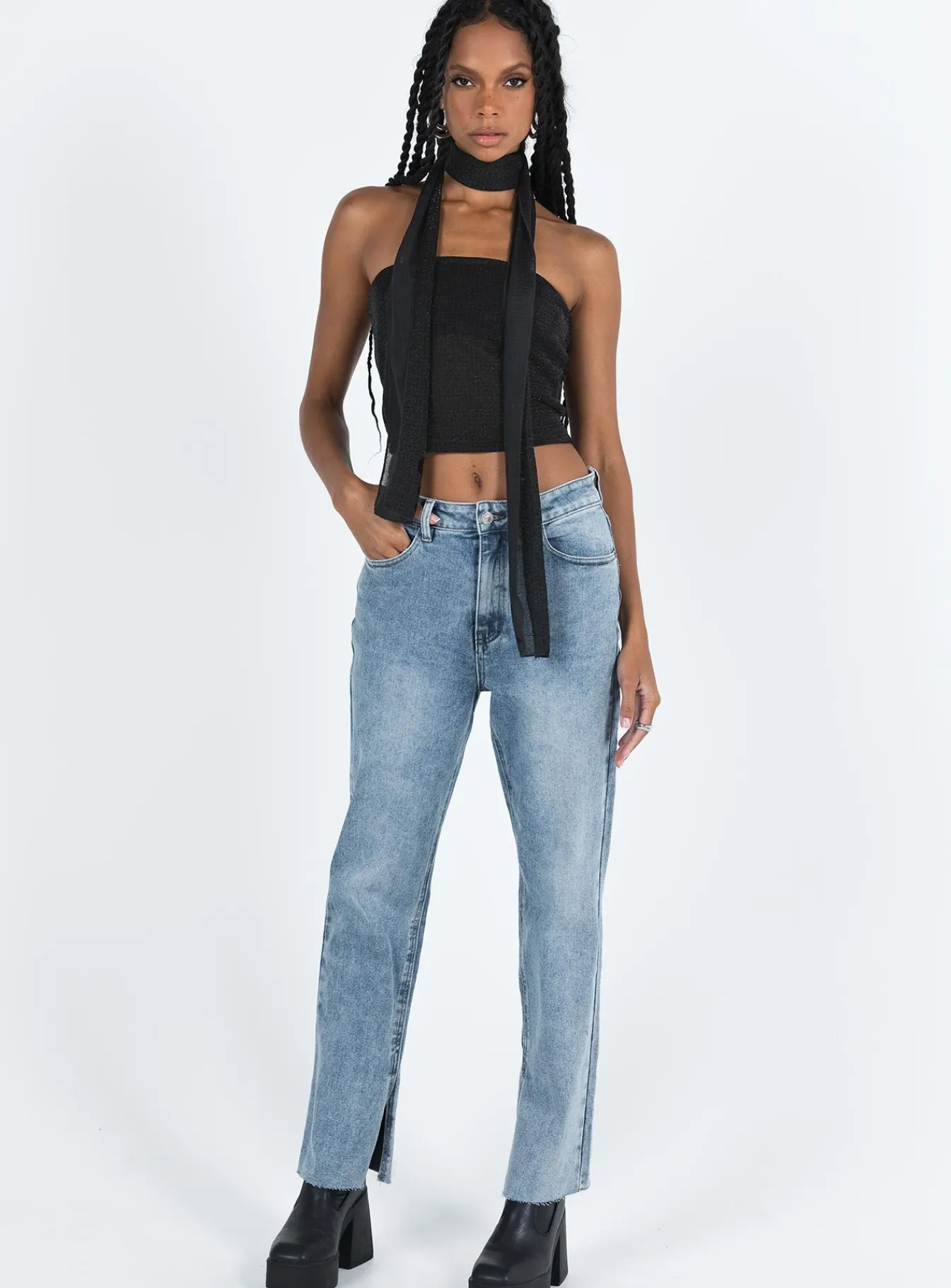 Princess Polly Ferrero Jeans Mid Wash Denim Store