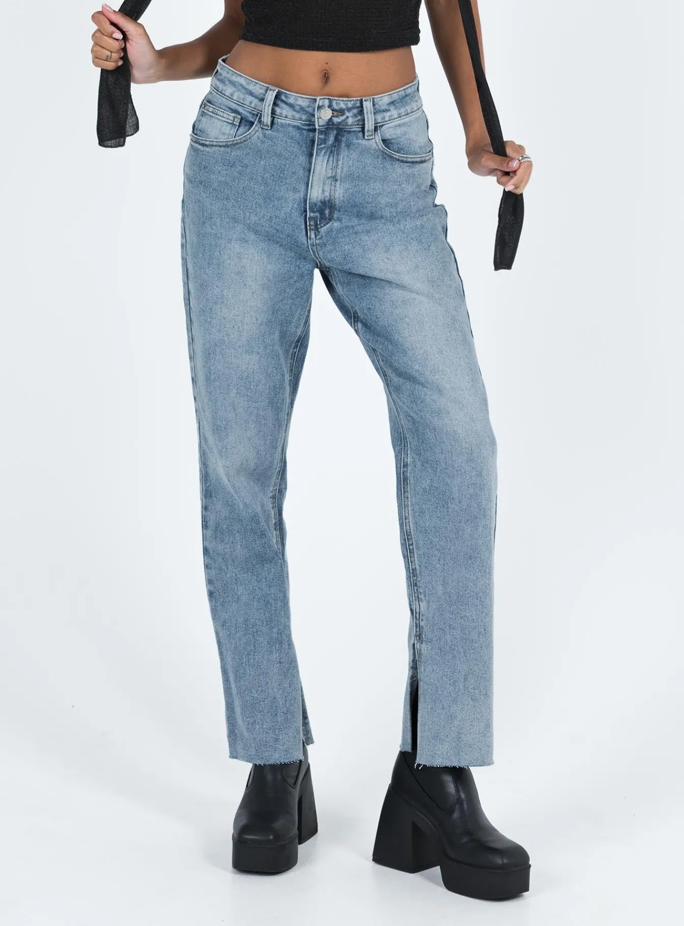 Princess Polly Ferrero Jeans Mid Wash Denim Store