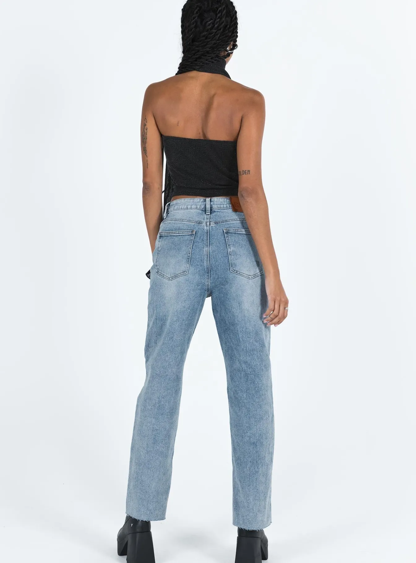 Princess Polly Ferrero Jeans Mid Wash Denim Store