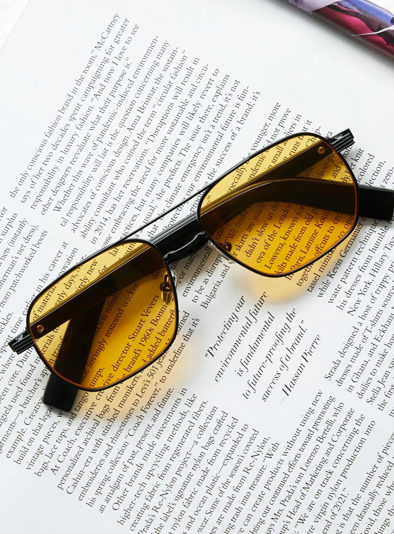 Princess Polly Figaro Sunglasses Yellow New