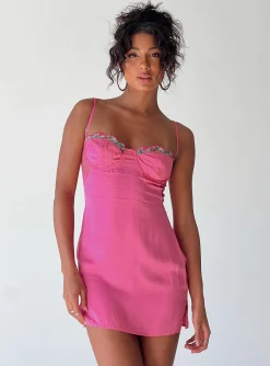 Princess Polly Floreto Mini Dress Pink Cheap