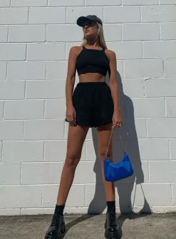 Princess Polly Florida Shorts  Black Cheap