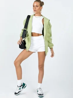 Princess Polly Florida Zip Up Sweatshirt  Green Best Sale