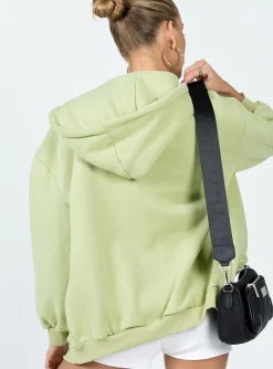 Princess Polly Florida Zip Up Sweatshirt  Green Best Sale