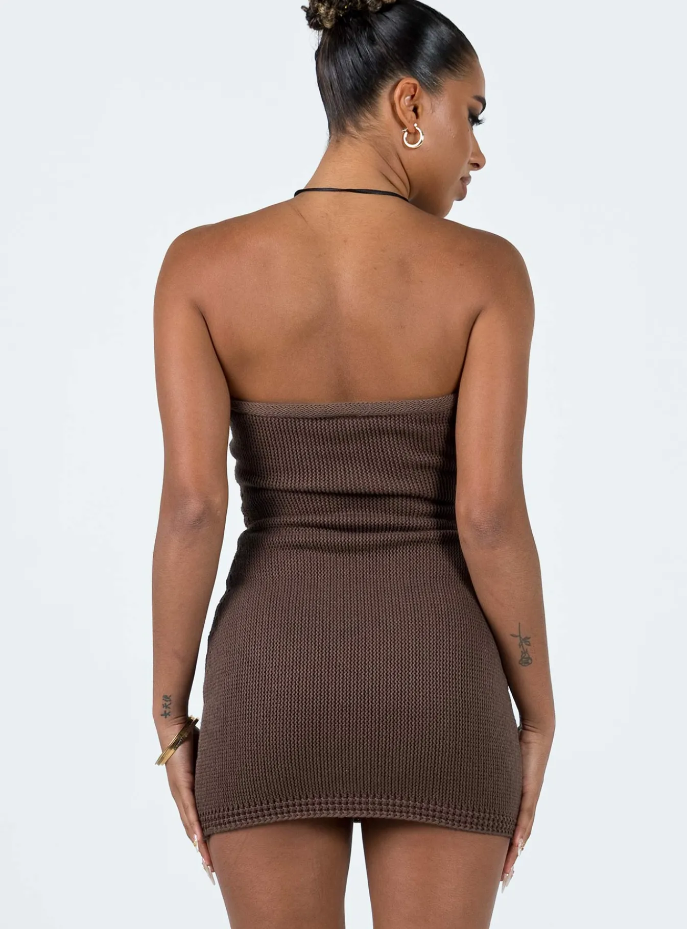 Princess Polly Flow Strapless Mini Dress Brown Best