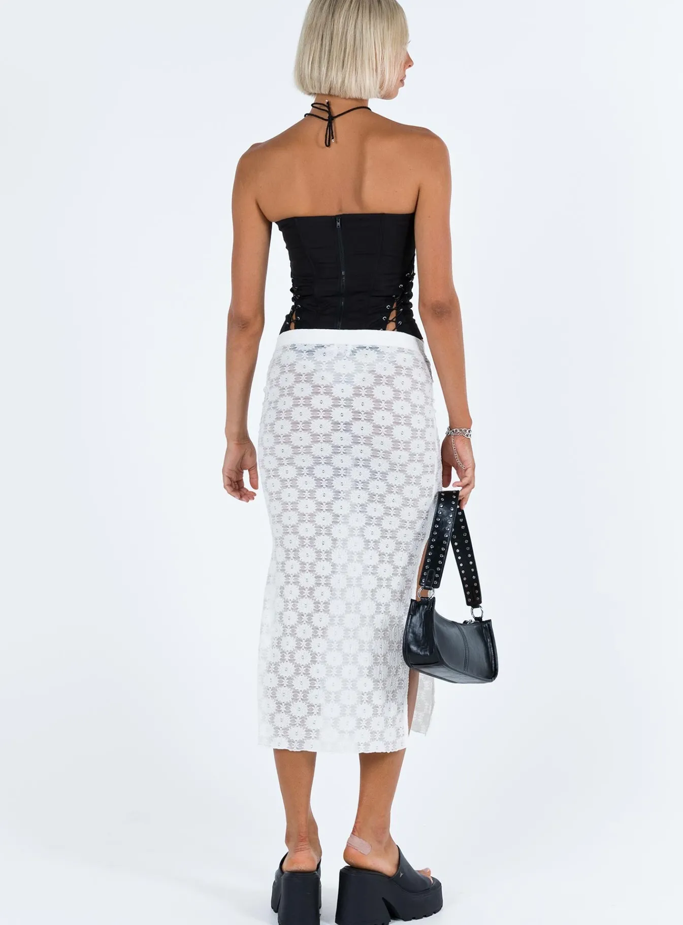 Princess Polly Focus On Yourself Midi Skirt White Shop