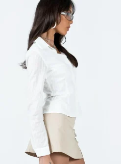Princess Polly Fogler Shirt  White Best