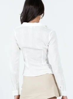 Princess Polly Fogler Shirt  White Best