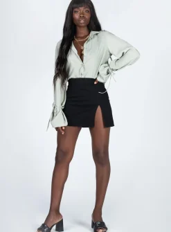 Princess Polly Forbidden Shirt Sage Outlet