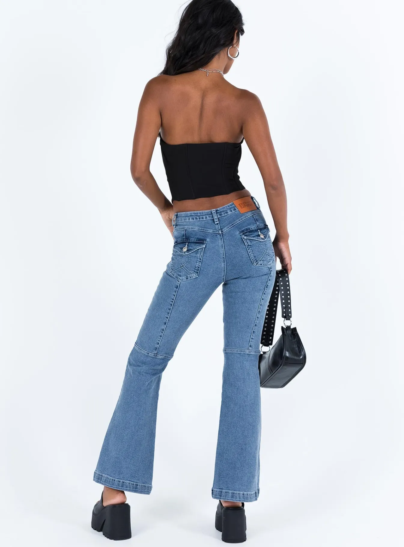 Princess Polly Formont Jeans Mid Wash Denim Blue Denim Online