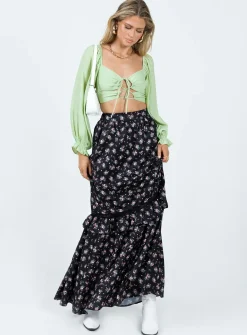 Princess Polly Fowler Maxi Skirt  Black Best Sale