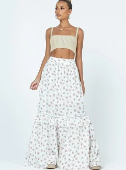 Princess Polly Fowler Maxi Skirt  White Store