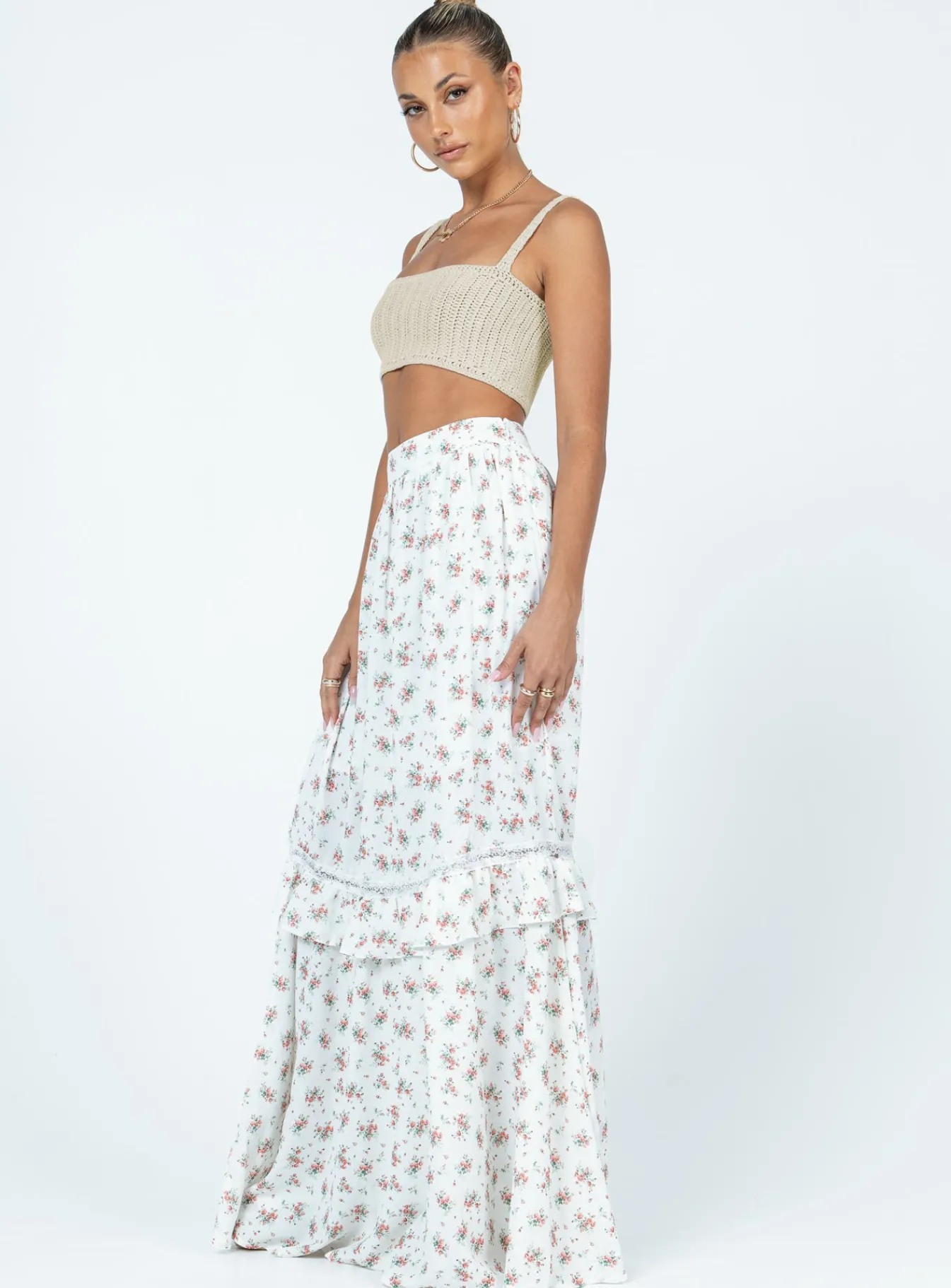 Princess Polly Fowler Maxi Skirt White Store