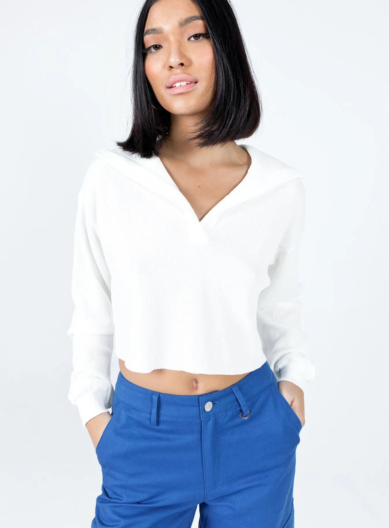 Princess Polly Frances Sweater White Outlet