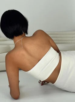 Princess Polly Franklyn Strapless Top Cream Best
