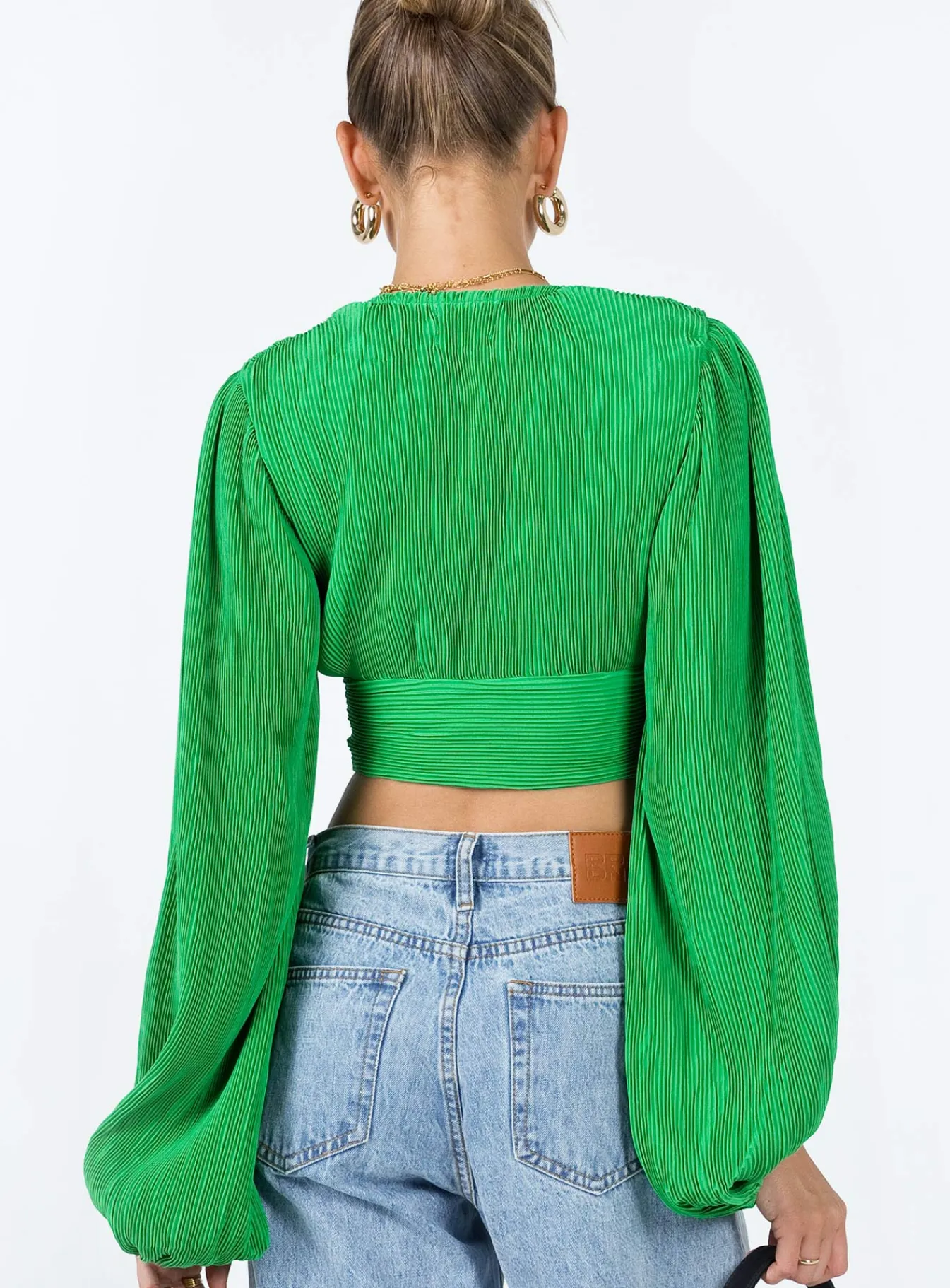 Princess Polly Fria Top Green Clearance