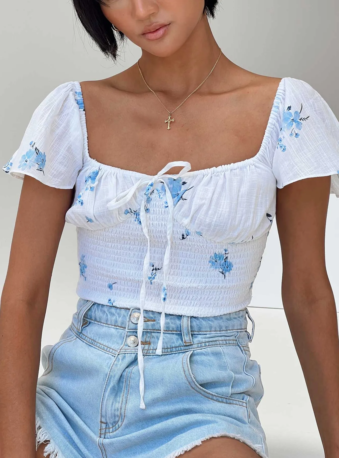 Princess Polly Front Row Top White Online