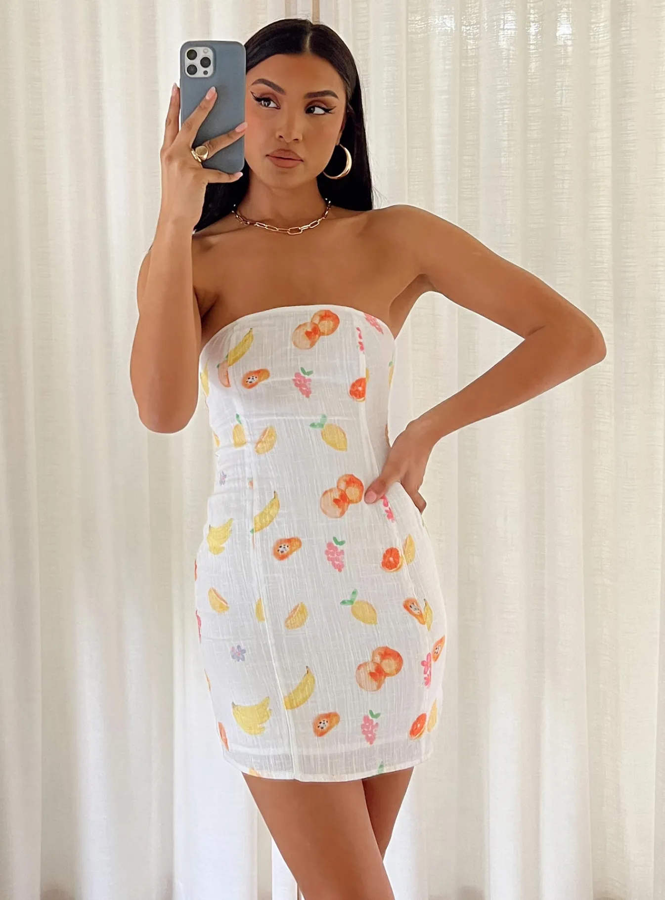 Princess Polly Fruity Strapless Mini Dress Multi Best Sale