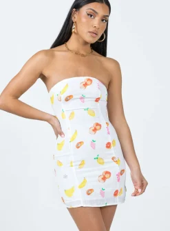 Princess Polly Fruity Strapless Mini Dress  Multi Best Sale