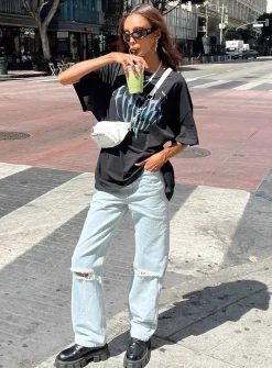 Princess Polly Future Oversize Tee Black Cheap