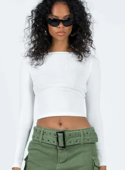 Princess Polly Gadigal Long Sleeve Top White Best Sale