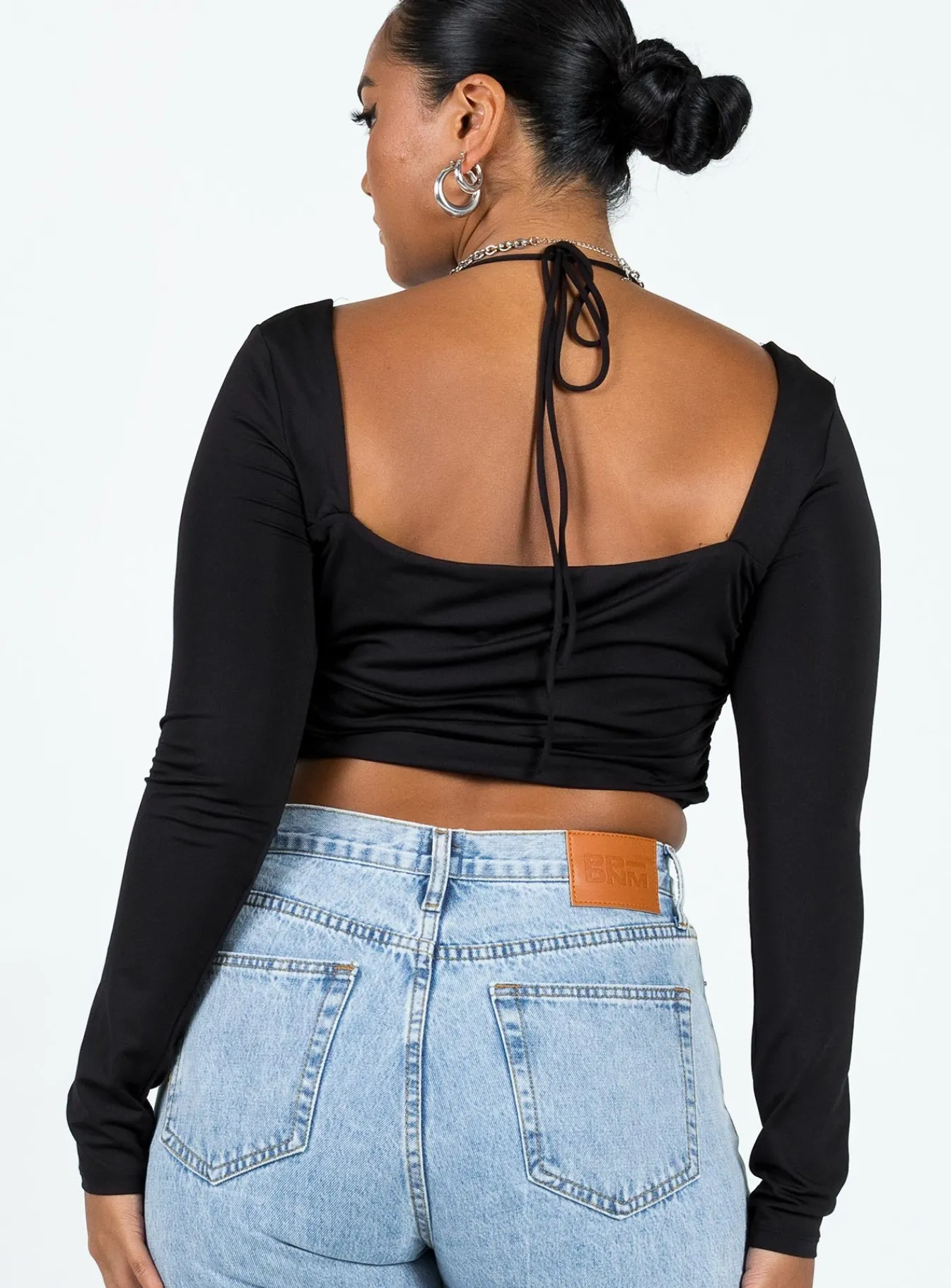 Princess Polly Galyn Long Sleeve Top Black Cheap