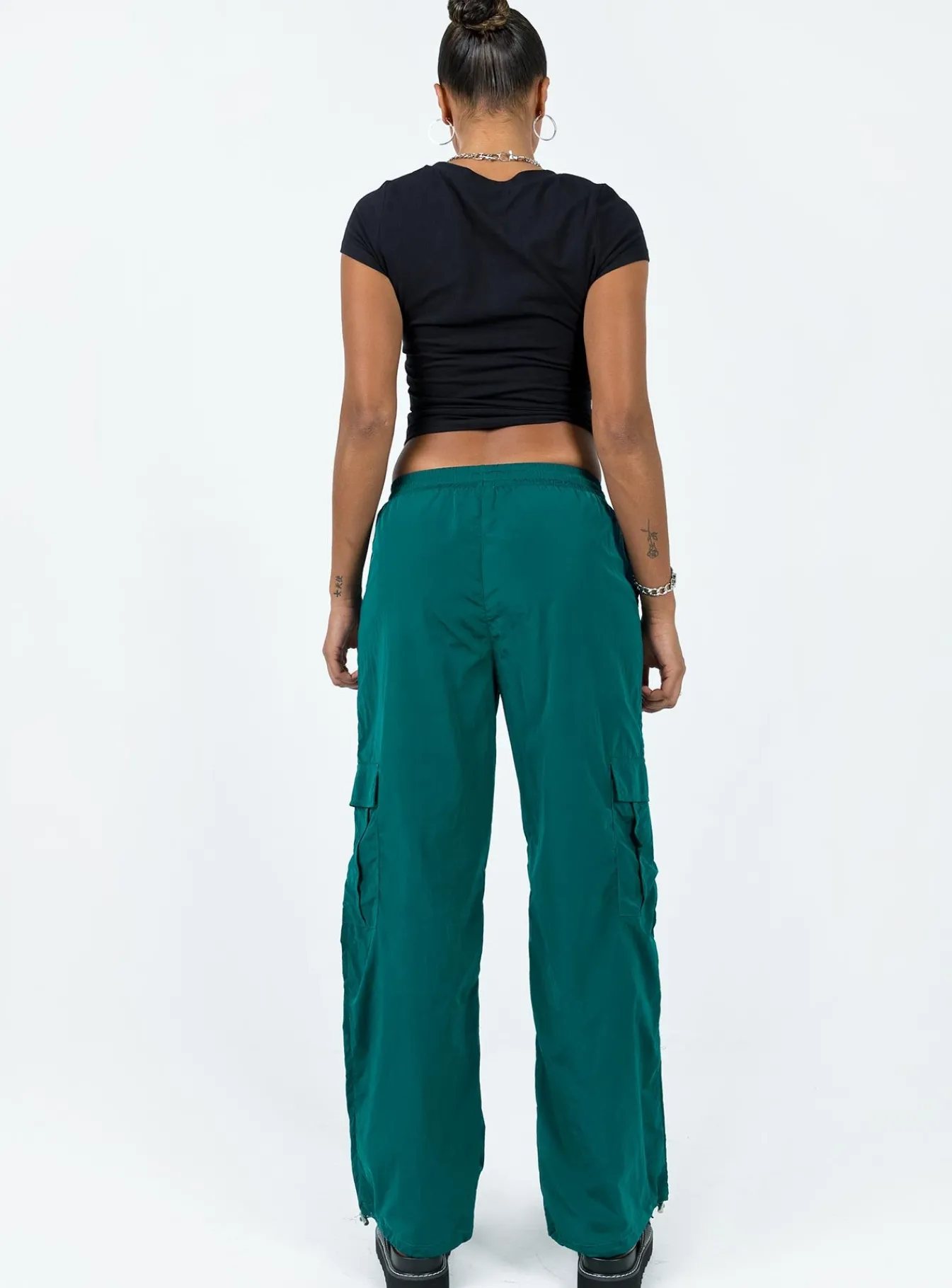 Princess Polly Gama Parachute Pants Teal Outlet
