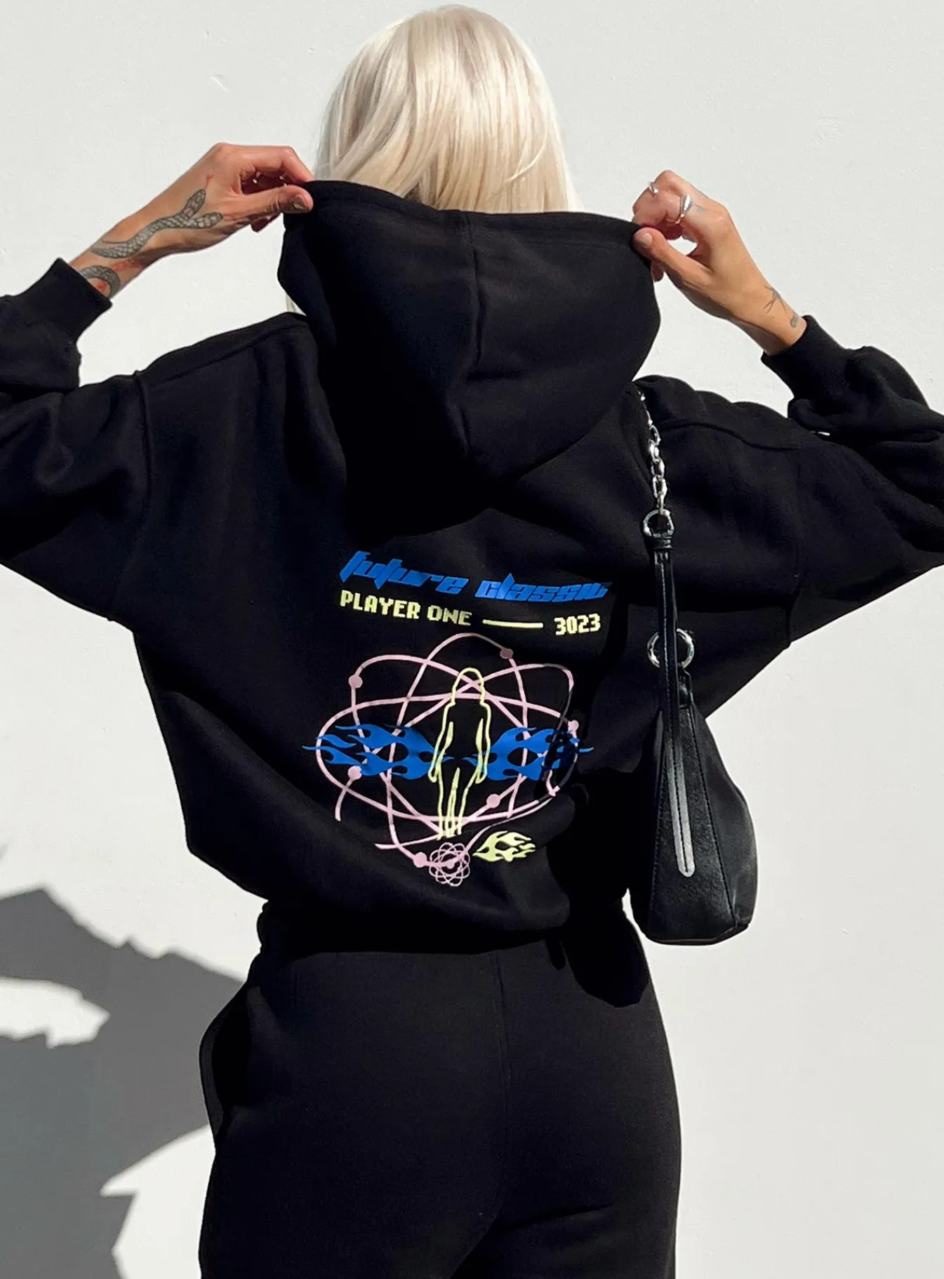 Princess Polly Game On Hoodie Black Hot