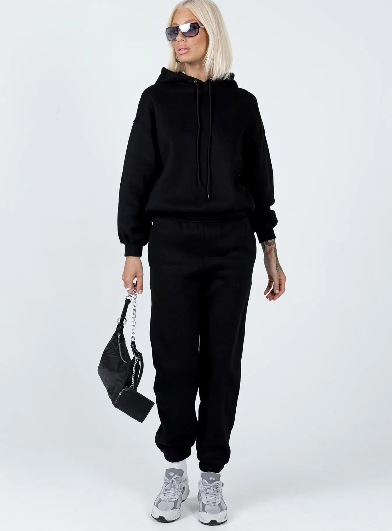 Princess Polly Game On Hoodie Black Hot