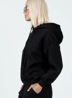 Princess Polly Game On Hoodie Black Hot