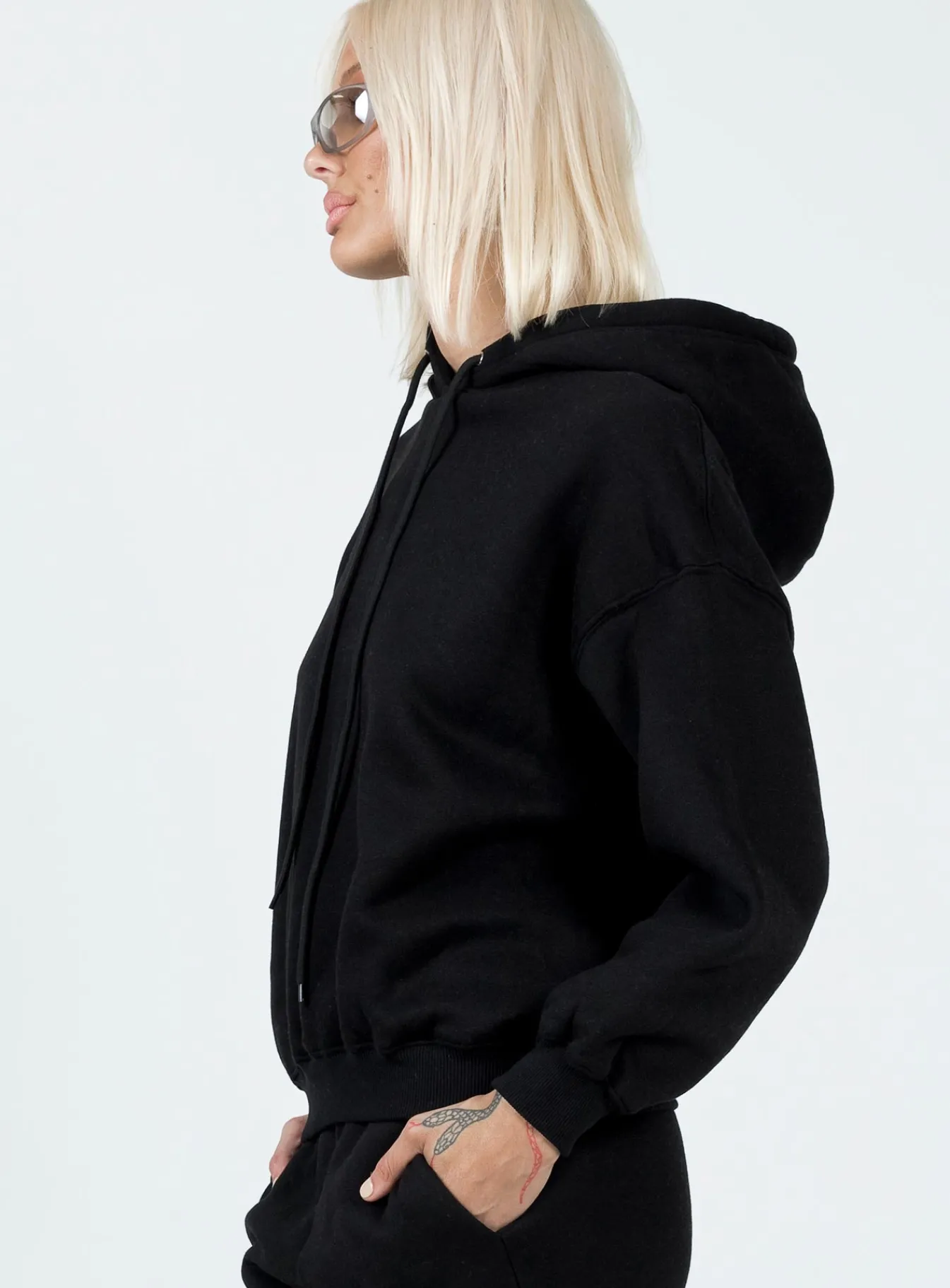 Princess Polly Game On Hoodie Black Hot
