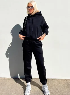 Princess Polly Game On Hoodie Black Hot