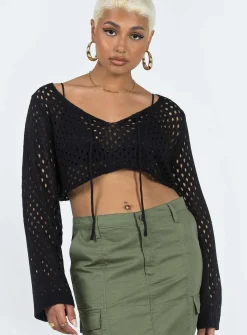 Princess Polly Gardena Top  Black New