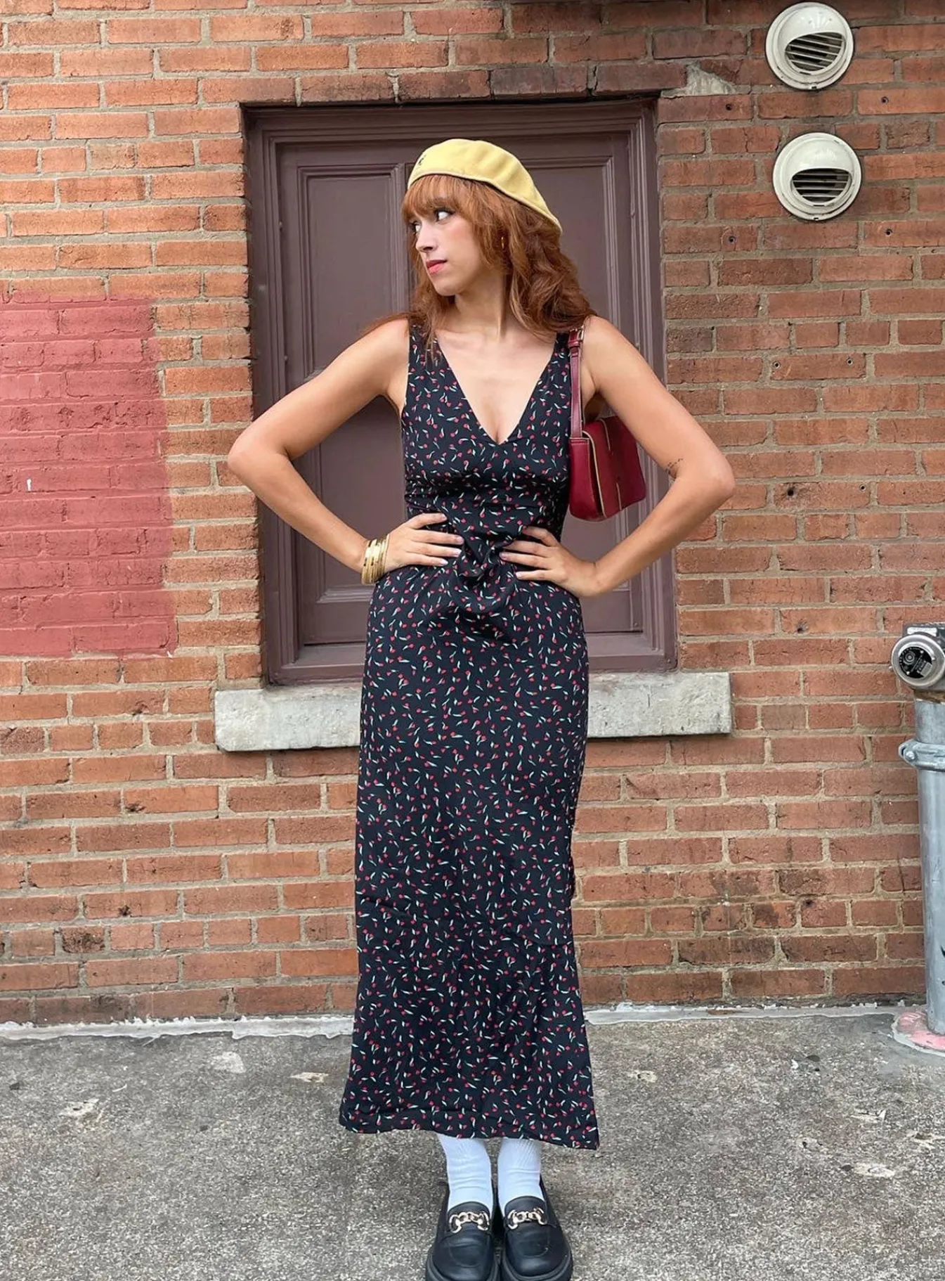 Princess Polly Garrick Maxi Dress/ Red Black Discount