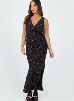 Princess Polly Garrick Maxi Dress/ Red Black Discount