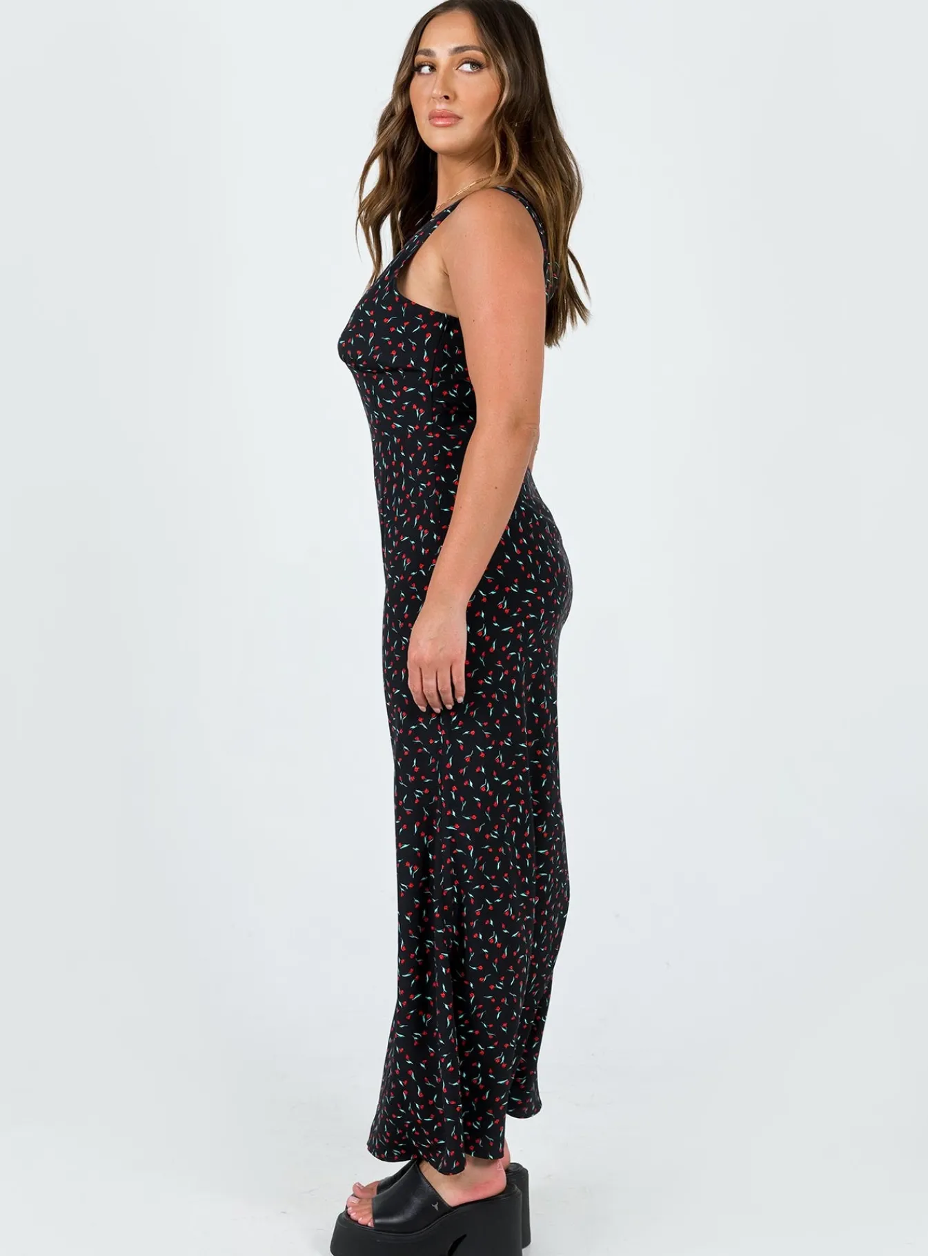 Princess Polly Garrick Maxi Dress/ Red Black Discount