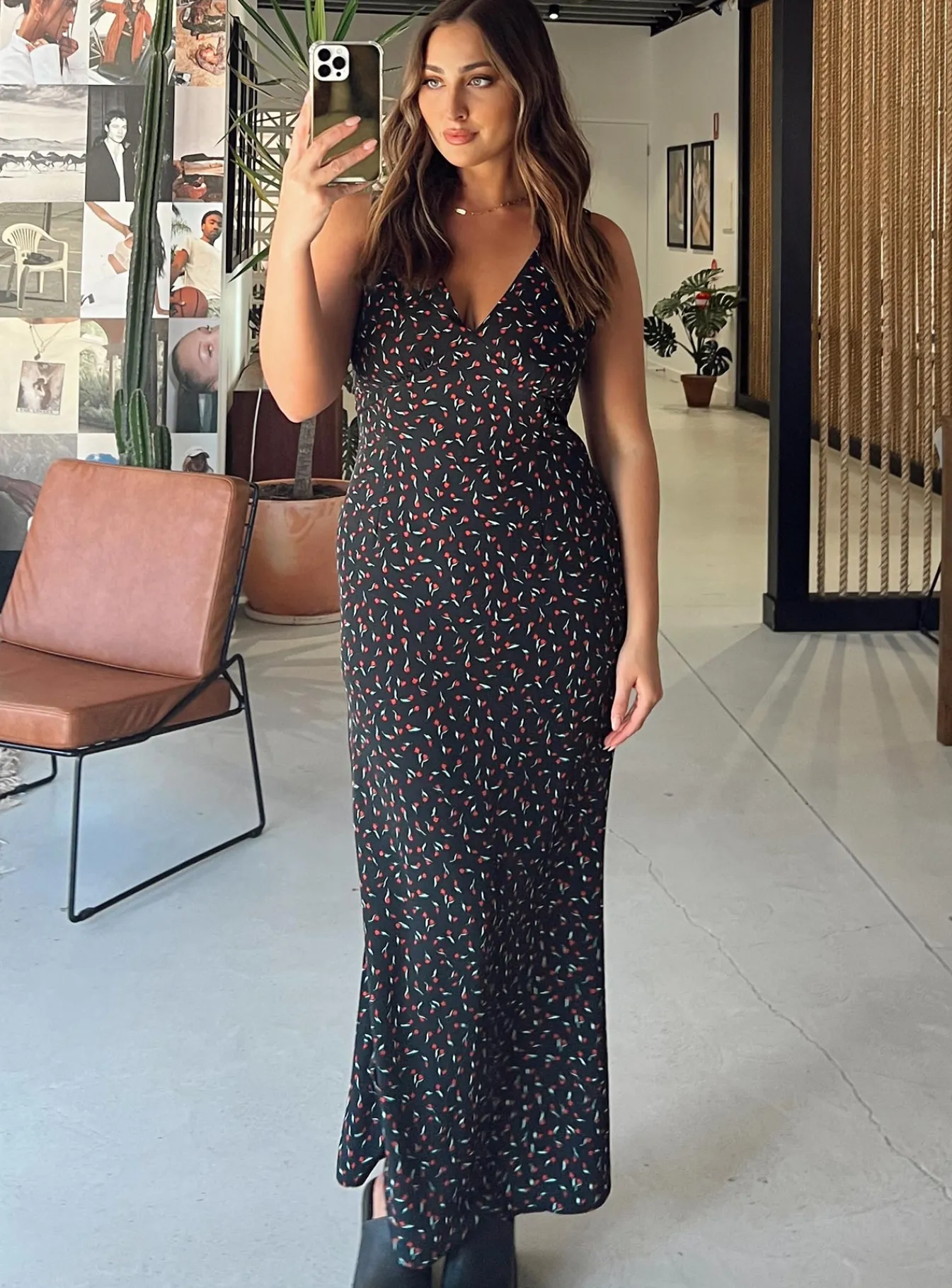Princess Polly Garrick Maxi Dress/ Red Black Discount